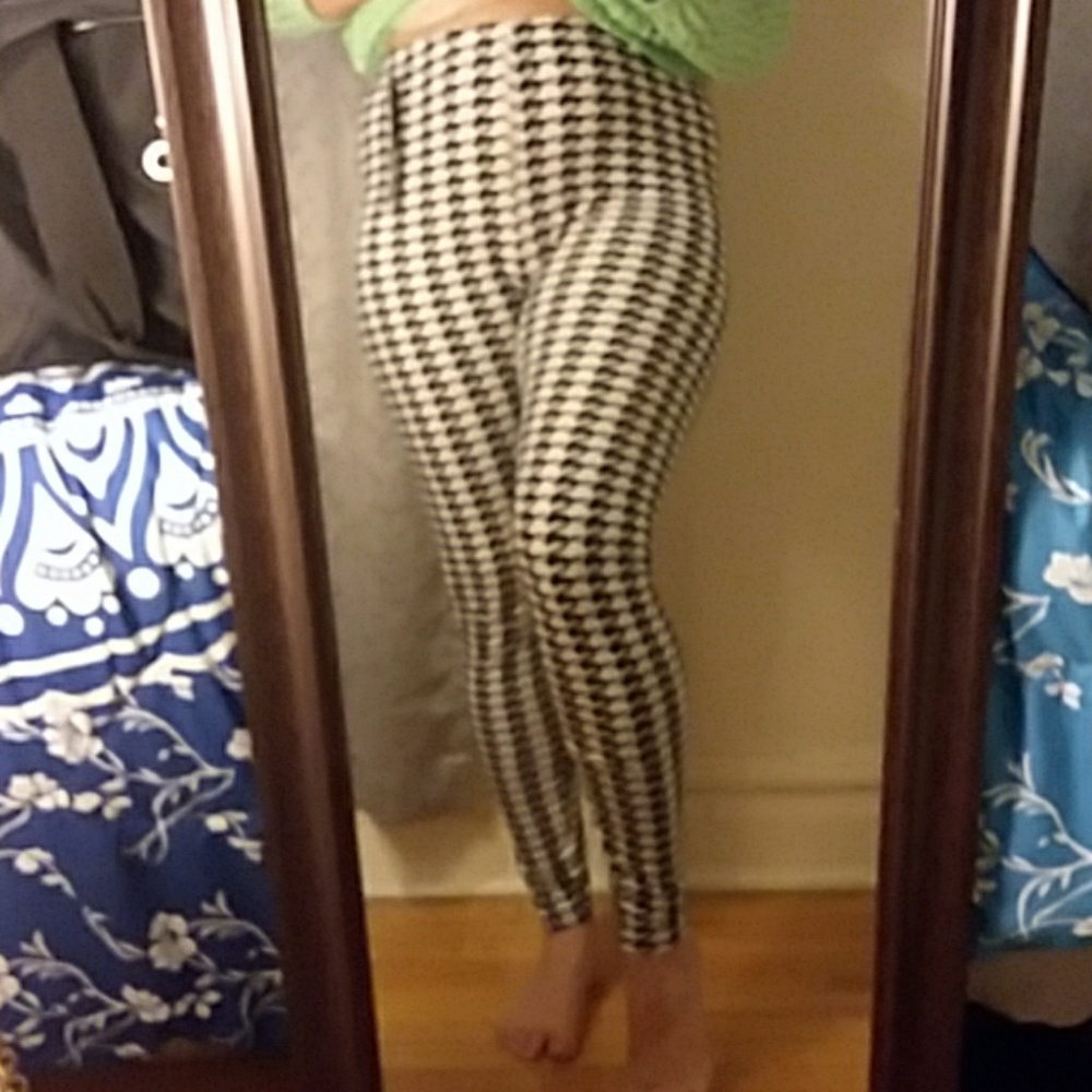 PLUS size herringbone houndstooth leggings 27" - Picture 3 of 6